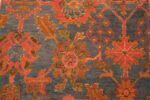 Detail Scatter size light Blue Antique Oushak rug 47627 by Nazmiyal
