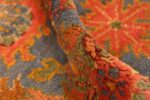 Pile Scatter size light Blue Antique Oushak rug 47627 by Nazmiyal