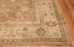 Rare Moss Green Antique Indian Amritsar Rug 50378 Side Corner Nazmiyal