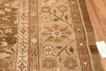 Rare Moss Green Antique Indian Amritsar Rug 50378 Tiny Border Flowers Nazmiyal