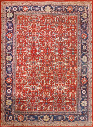 Red Antique Persian Mahal Sultanabad Rug 50442 Nazmiyal