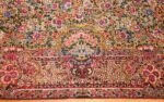saffron yellow antique persian kerman rug 48659 border Nazmiyal
