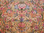 saffron yellow antique persian kerman rug 48659 center Nazmiyal