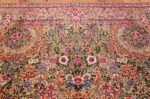 saffron yellow antique persian kerman rug 48659 top Nazmiyal