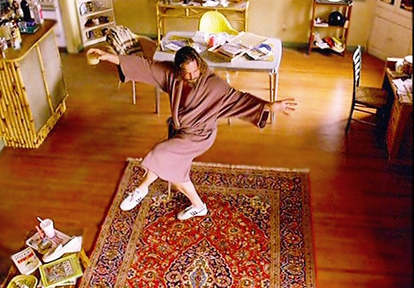 The Big Lebowski Dancing On His Oriental Rug by Nazmiyal