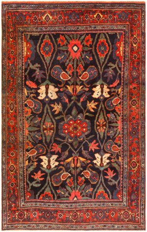Tribal Antique Blue Persian Bidjar Rug 48655 Nazmiyal