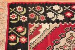 vintage red background turkish kilim rug 50381 corner Nazmiyal