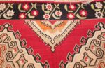 vintage red background turkish kilim rug 50381 design Nazmiyal