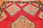 vintage red background turkish kilim rug 50381 top Nazmiyal