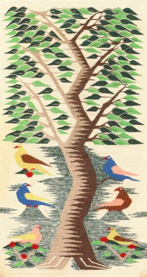 Vintage Swedish Scandinavian Tapestry Textile Art 48607 Nazmiyal