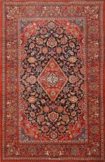 Vivid Antique Persian Kashan Rug 50413 Nazmiyal