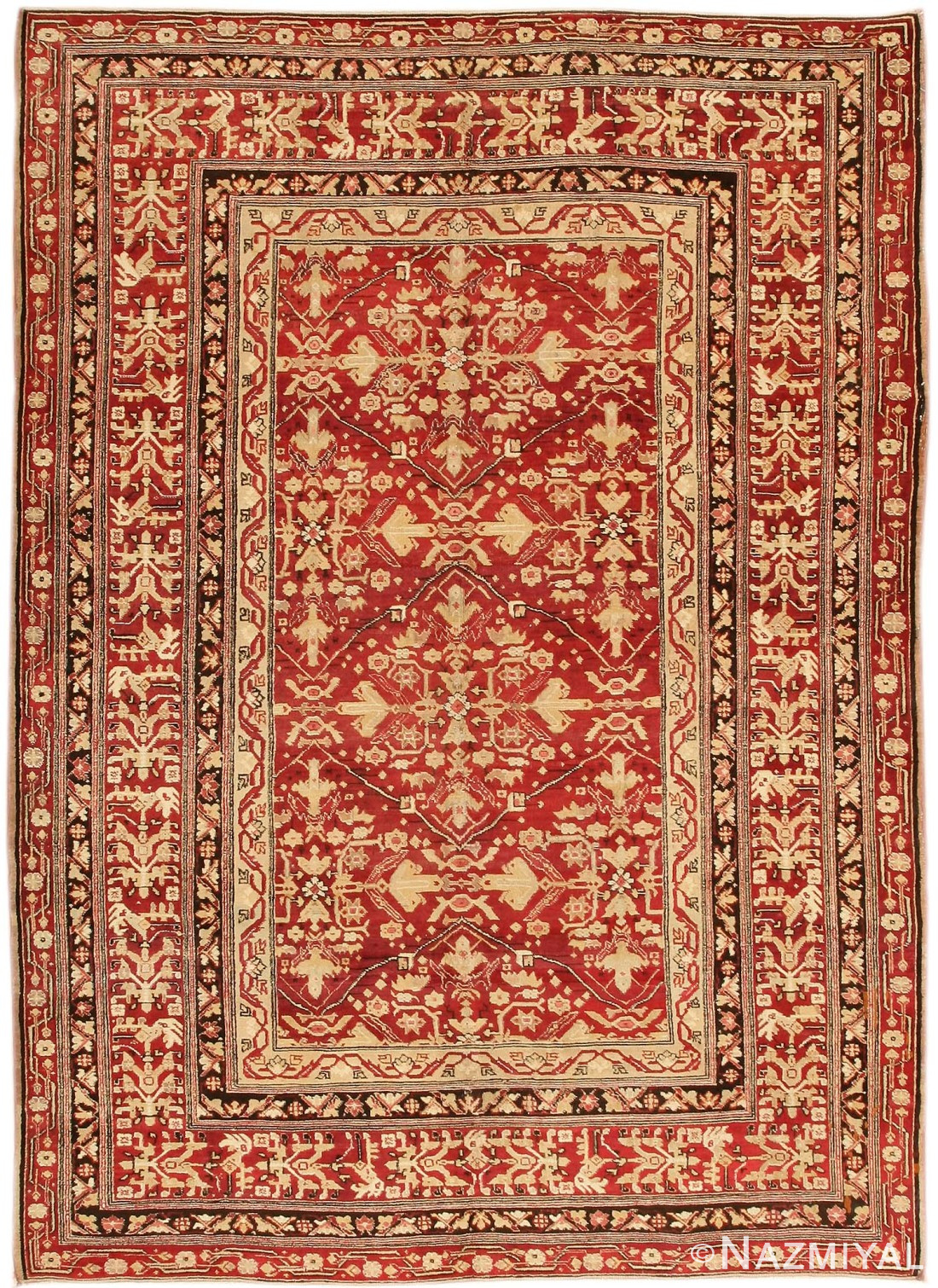 Antique Agra Oriental Rug 43856 Nazmiyal Antique Rugs