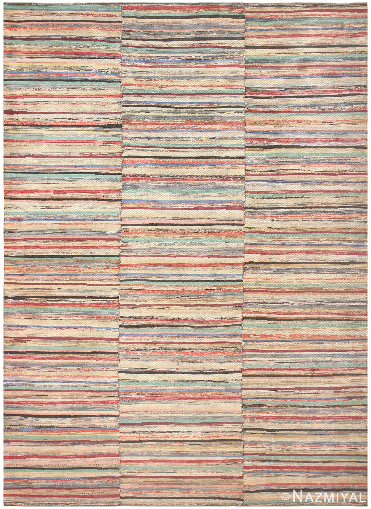 Antique America Large Rag Rug 48673 Nazmiyal