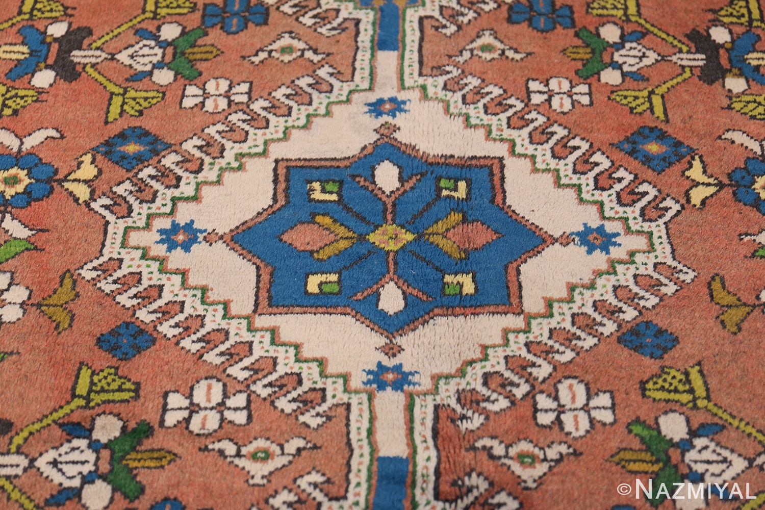 Colorful Vintage Persian Kurdish Rug 50432 Middle Part Nazmiyal