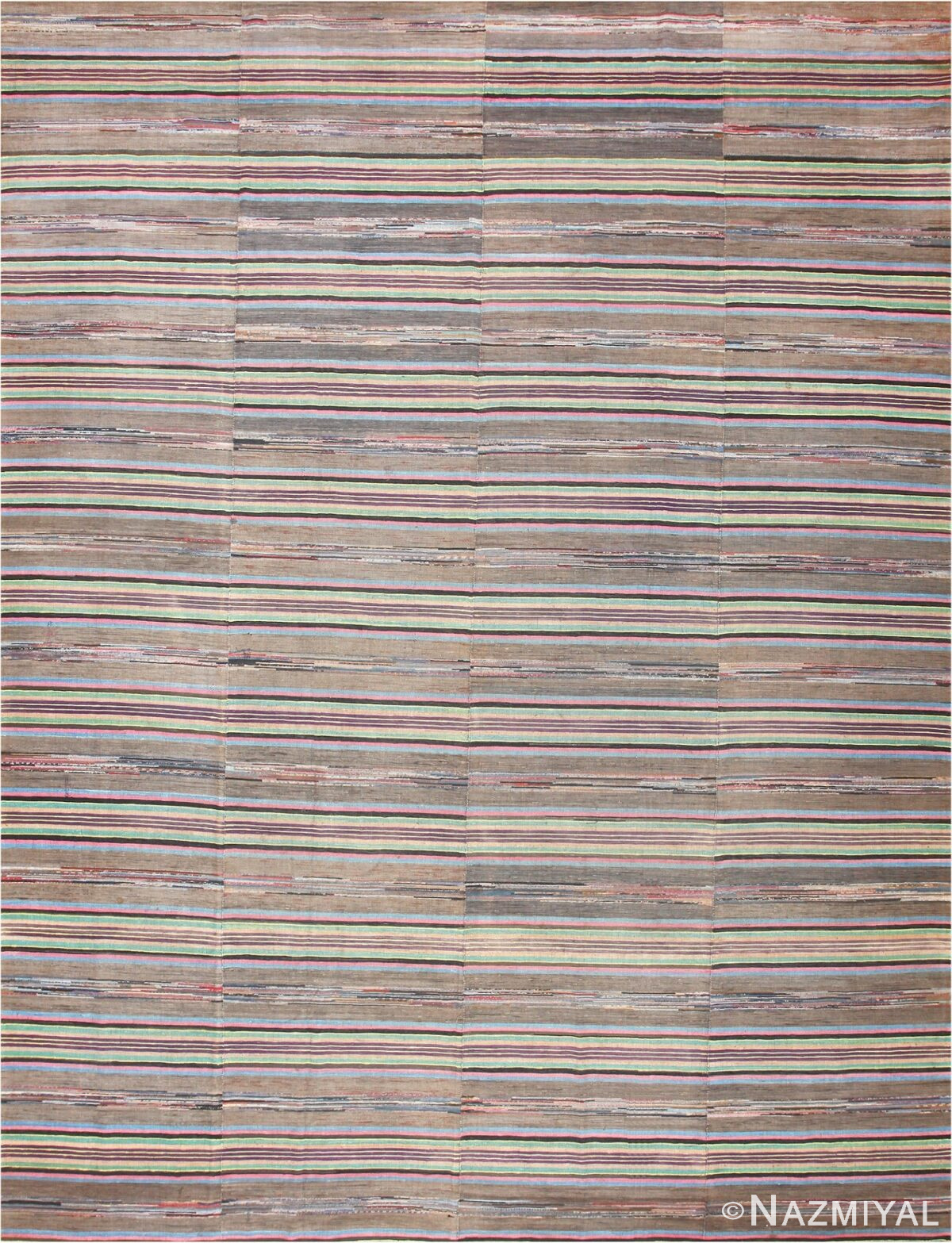 Large Room Size Antique America Rag Rug 48668 Nazmiyal