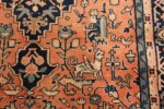 Animal central medallion vintage Persian Sarouk rug 50489 by Nazmiyal
