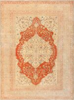Antique Persian Medallion Tabriz Rug 48647 Nazmiyal
