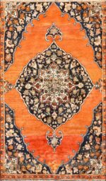 Central Medallion Antique Persian Malayer Rug 50498 Nazmiyal