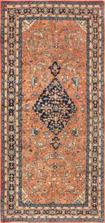 Central Medallion Vintage Persian Sarouk Rug 50489 Nazmiyal