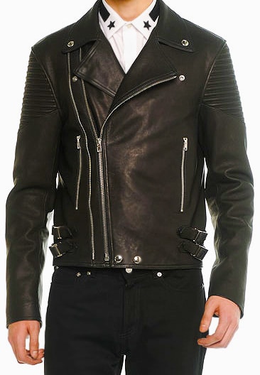 Givenchy Asymmetric Men's Leather Moto Jacket Exclusive Christmas Gifts For Him - Givenchy Asymmetric Men's Leather Moto Jacket by Nazmiyal