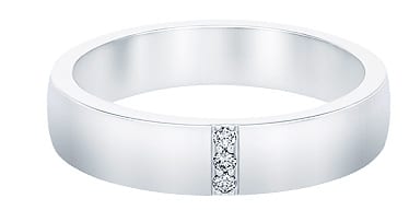 Vertical Diamond ROW Wedding Band Couples High End Gift For Him and Her - Vertical Diamond ROW Wedding Band by Nazmiyal