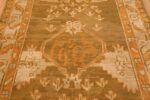 Long and Narrow Antique Turkish Oushak Rug 50502 Central Medallion Nazmiyal