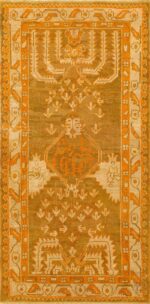 Long and Narrow Antique Turkish Oushak Rug 50502 Nazmiyal