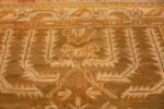 Long and Narrow Antique Turkish Oushak Rug 50502 Ivory Design Nazmiyal