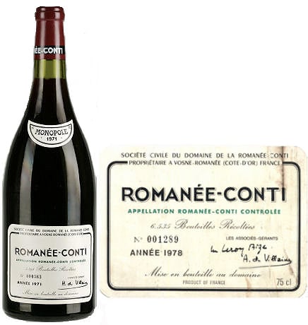 A Vintage Romanee Conti Wine Bottle Luxury Christmas Gift Ideas - A Vintage Romanee Conti Wine