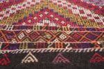 Multi Colored Vintage Turkish Kilim Rug 50534 Border Pattern Nazmiyal