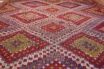Multi Colored Vintage Turkish Kilim Rug 50534 Field Middle Nazmiyal