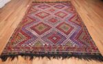 Multi Colored Vintage Turkish Kilim Rug 50534 Whole Design Nazmiyal