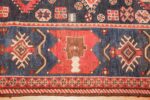 small antique caucasian kazak rug 48719 border Nazmiyal