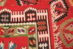 Vibrant and Fine Vintage Sarkoy Turkish Kilim Rug 50443 Flat Woven Knots Nazmiyal