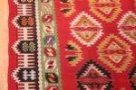 Vibrant and Fine Vintage Sarkoy Turkish Kilim Rug 50443 Green Black Design Nazmiyal