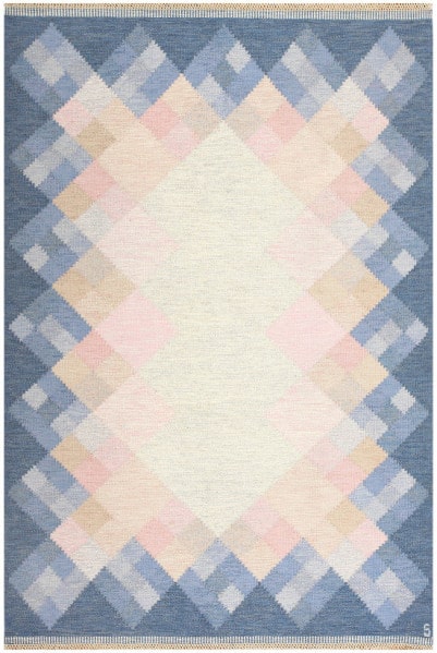Vintage Swedish rug by Brtitta Swefors Vintage Swedish Kilim Rug by Britta Swefors by Nazmiyal