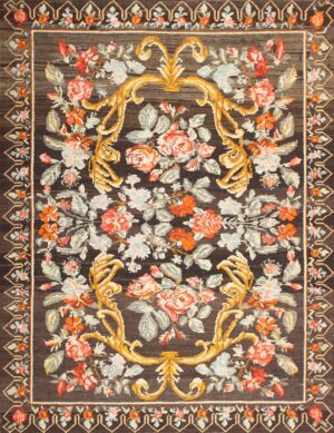 Vintage Turkish Kilim Rug 50517 Detail/Large View
