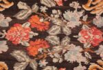 vintage turkish kilim rug 50517 roses Nazmiyal