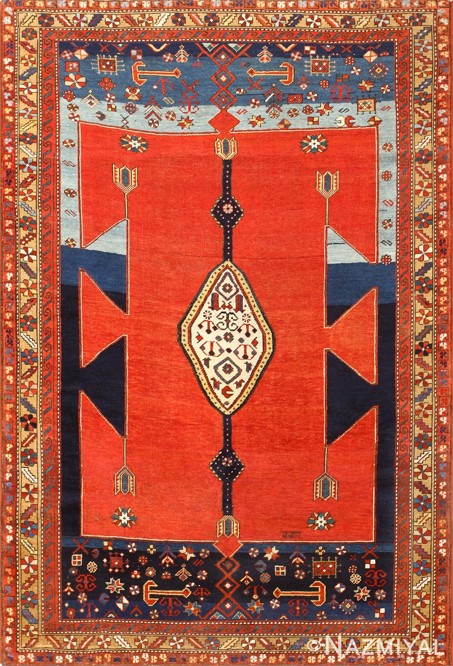 Antique Caucasian Kazak Rug 48623 Detail/Large View