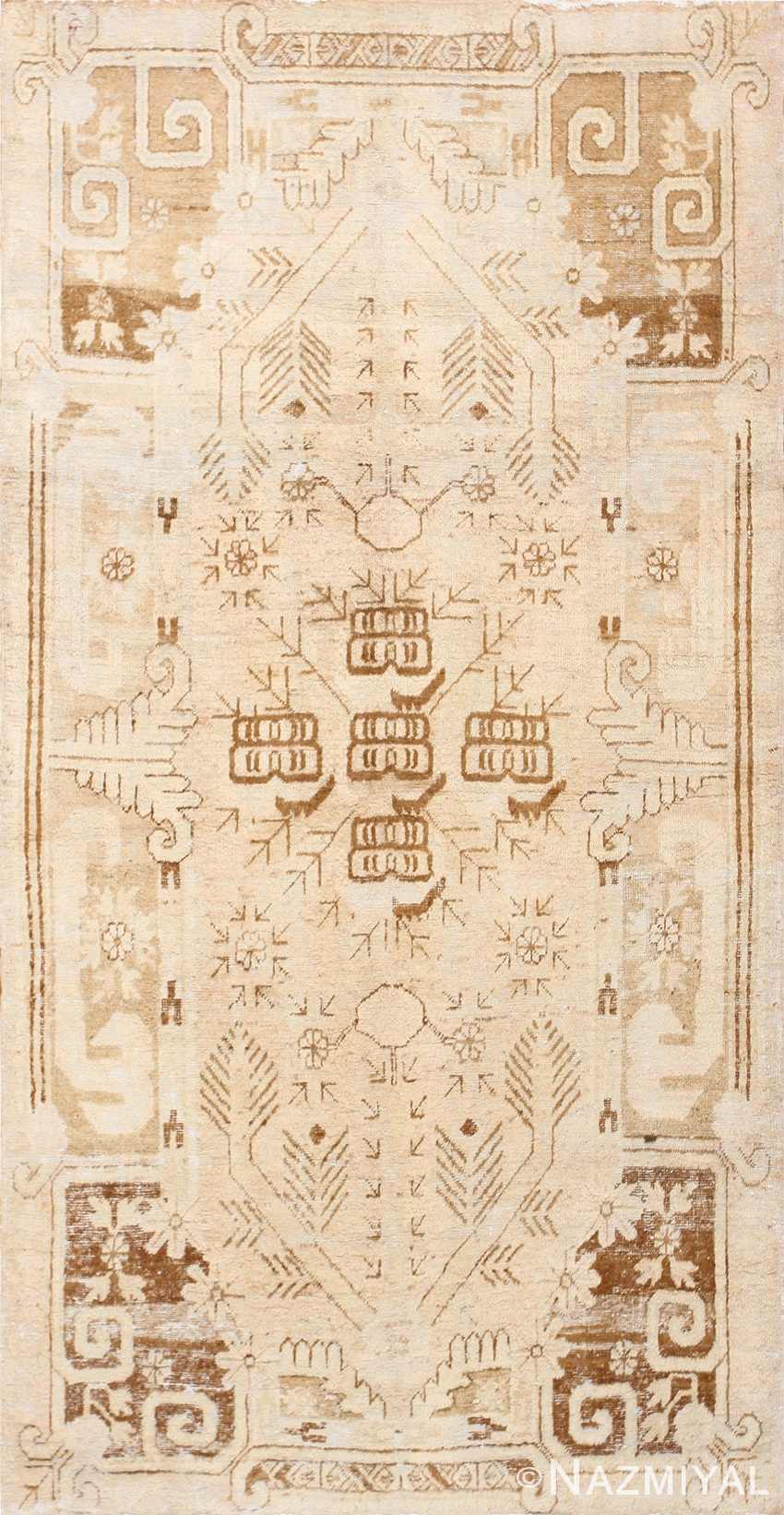 Antique East Turkestan Khotan Rug 50480 Nazmiyal