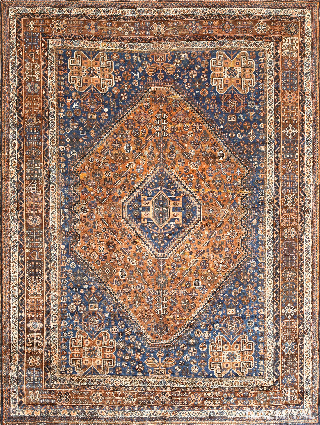 Antique Persian Qashqaie Rug 50490 Detail/Large View