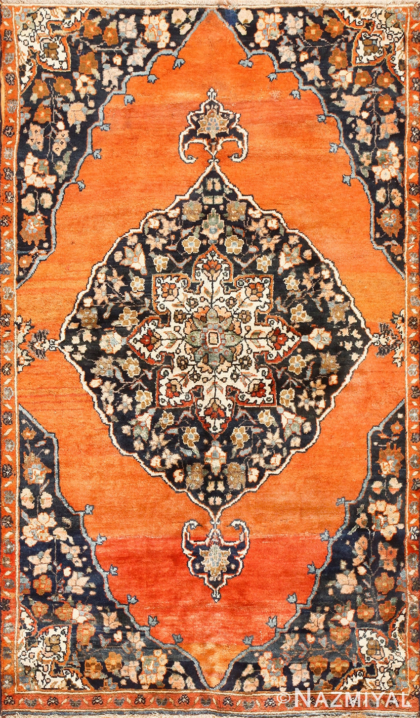 Central Medallion Antique Persian Malayer Rug 50498 Nazmiyal