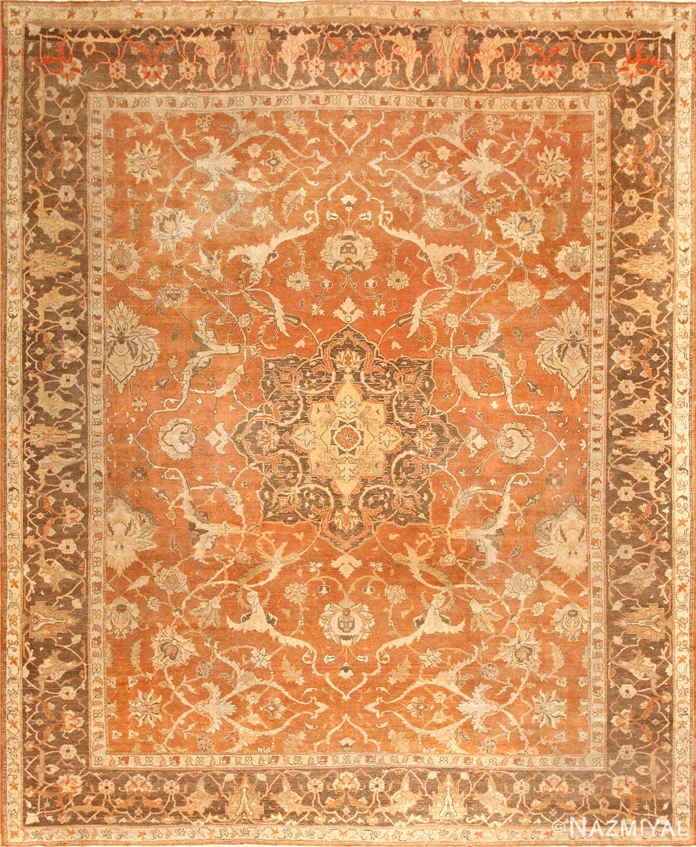 Decorative Antique Indian Amritsar Rug 50438 Nazmiyal
