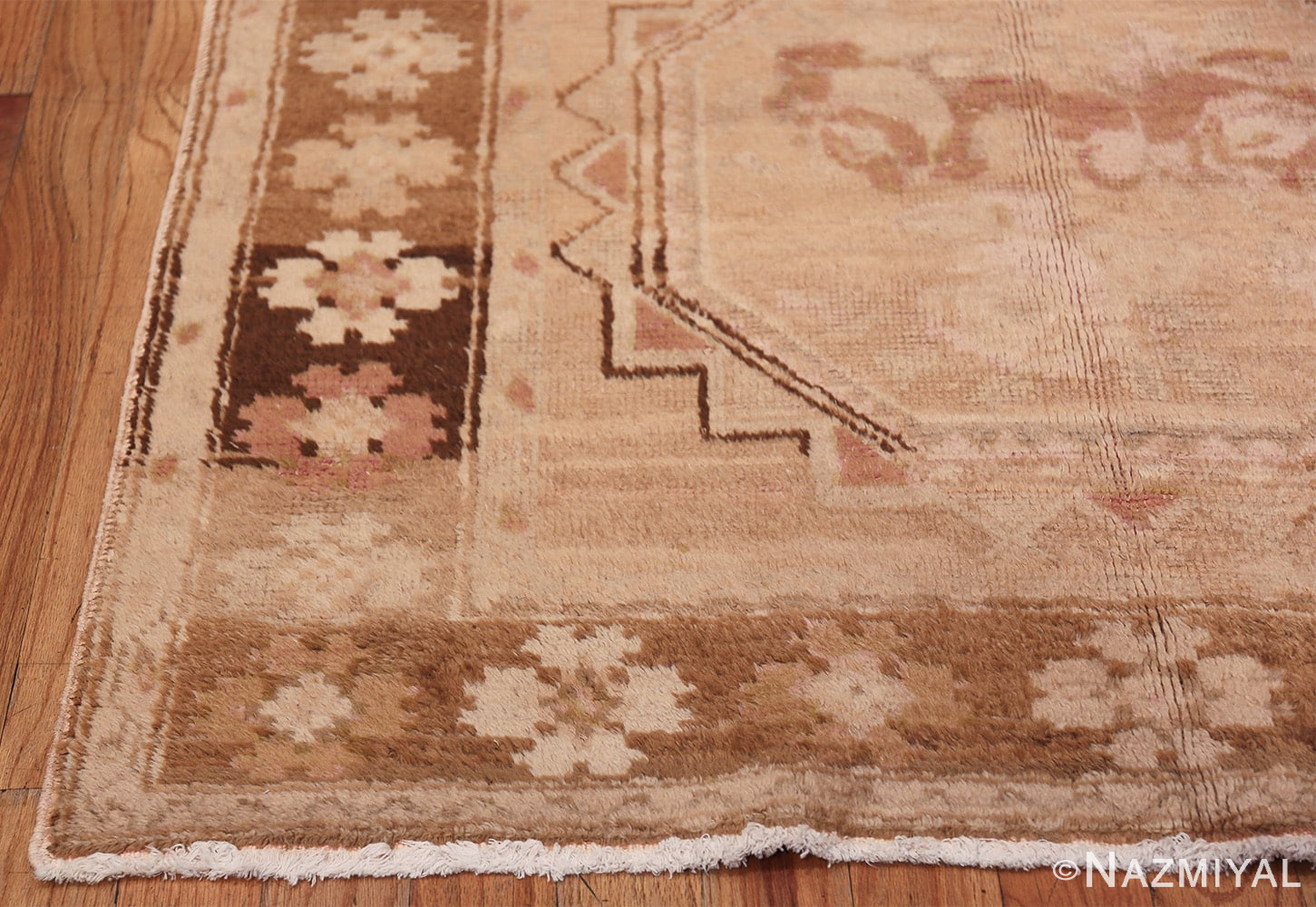 Vintage East Turkestan Khotan Rug 50497 Side Corner Nazmiyal
