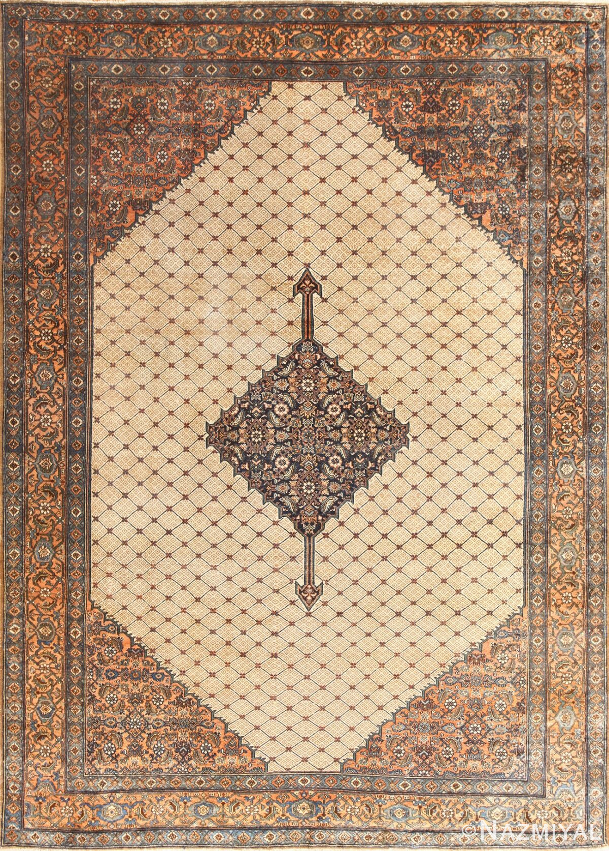 Vintage Persian Bibikabad Rug 50368 Nazmiyal