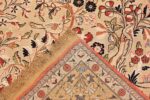 Weave detail Small Intricate Antique Persian Kashan rug 48721 by Nazmiyal