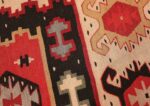 Weave detail Vintage Turkish Kilim rug 50515 by Nazmiyal
