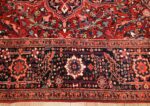 colorful antique persian heriz rug 48727 border Nazmiyal