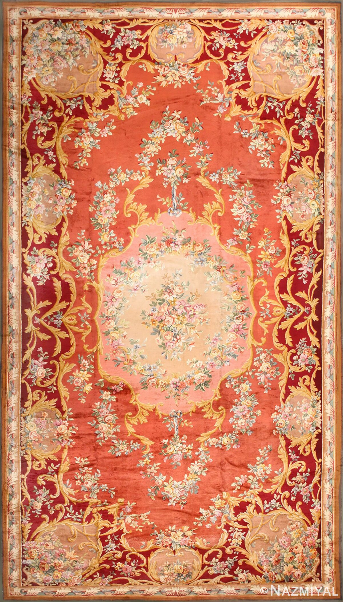 Oversized Antique French Savonnerie Rug 50561 Nazmiyal