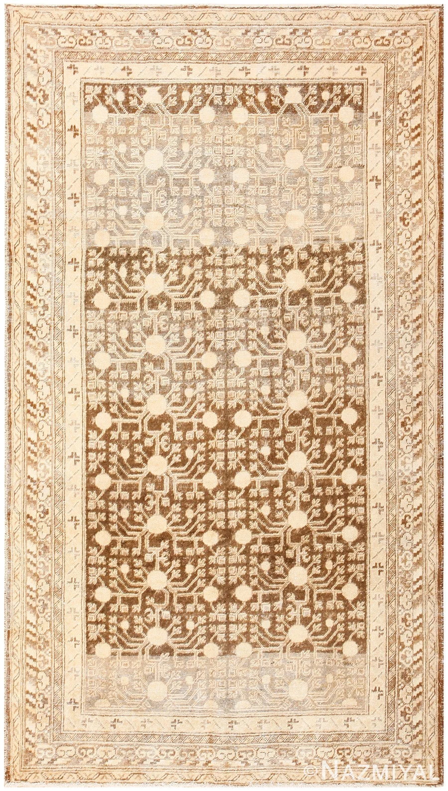 Shabby Chic Antique East Turkestan Khotan Rug 50485 Nazmiyal
